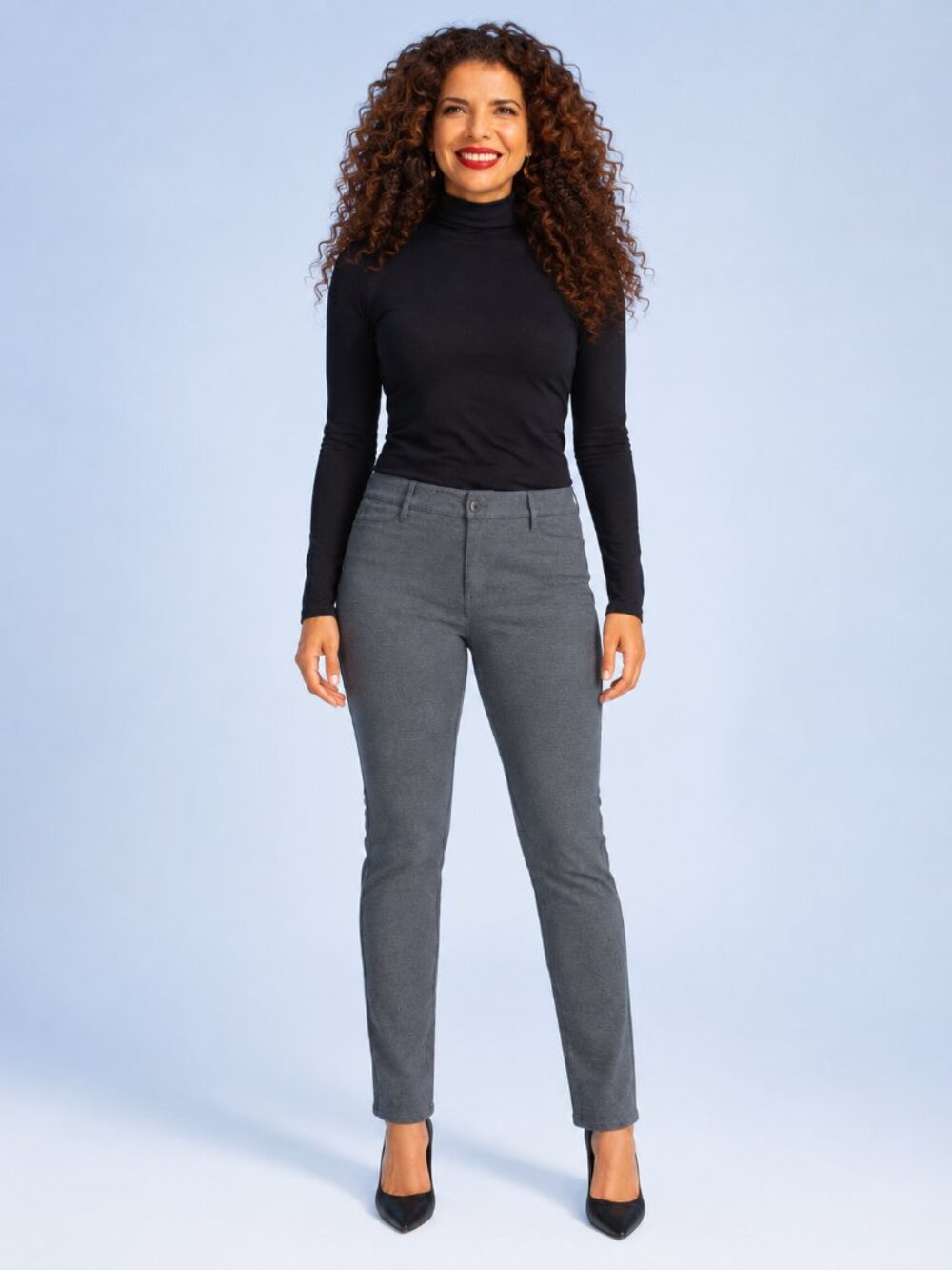 Talbots Soho 5-Pocket Jeggings | 12 Petite | Gray Stretch | EUC